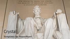  Presentation with lincoln - Audience pleasing presentation consisting of history slavery - statue of abraham lincoln backdrop and a light gray colored foreground