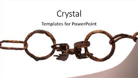  Presentation with slavery - Presentation theme consisting of history slavery - very old rusty chain isolated background and a white colored foreground