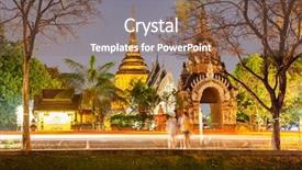  Presentation with lok - Presentation consisting of night chiang mai thailand background and a violet colored foreground