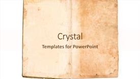  Presentation with old book - Cool new PPT theme with history victorian age - old book on white background backdrop and a lemonade colored foreground