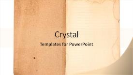  Presentation with old book - Colorful slide deck enhanced with history victorian age - open old book on white backdrop and a  colored foreground