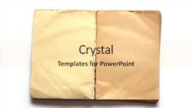  Presentation with old book - Presentation theme enhanced with history victorian age - open old book on white background and a blonde colored foreground