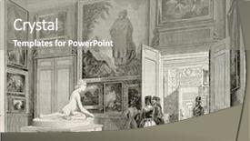  Presentation with old paper rope border - Beautiful PPT theme featuring history vintange paper - bordeaux museum the second hall backdrop and a gray colored foreground