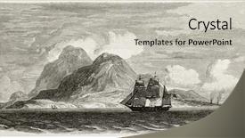  Presentation with history old paper - Slides having history vintange paper - old illustration of montserrat island background and a light gray colored foreground