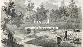  Presentation with paris - Slide set consisting of history vintange paper - old illustration of roe hunting background and a gray colored foreground