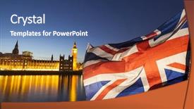  Presentation with union jack flag - PPT theme with history voting - british union jack flag background and a  colored foreground