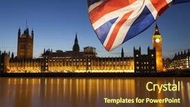  Presentation with union jack flag - Slide deck having history voting - british union jack flag background and a  colored foreground