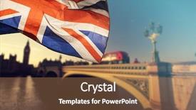  Presentation with union jack flag - Colorful presentation design enhanced with history voting - british union jack flag backdrop and a  colored foreground