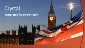  Presentation with union jack flag - Amazing presentation design having history voting - british union jack flag backdrop and a ocean colored foreground