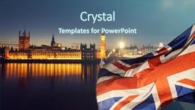  Presentation with union jack flag - PPT layouts enhanced with history voting - british union jack flag background and a  colored foreground