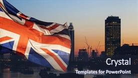  Presentation with union jack flag - Colorful slide set enhanced with history voting - british union jack flag backdrop and a  colored foreground
