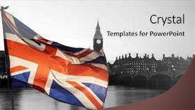  Presentation with union jack flag - Colorful slide deck enhanced with history voting - british union jack flag backdrop and a white colored foreground