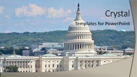  Presentation with united states - PPT theme with history voting - washington d c - united background and a light blue colored foreground