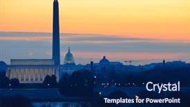  Presentation with sunrise - PPT layouts enhanced with history voting - washington dc city view background and a navy blue colored foreground