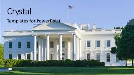  Presentation with white house - Slide deck with history voting - white house - washington d background and a light blue colored foreground