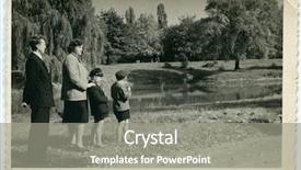  Presentation with family history - Amazing slide set having history woman - vintage photo of family early backdrop and a gray colored foreground