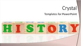  Presentation with colorful history diversity - Slides with history word formed by colorful background and a white colored foreground