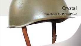  Presentation with soviet - Presentation theme consisting of history ww2 - old military helmet soviet army background and a coral colored foreground