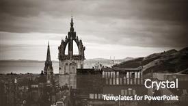  Presentation with united kingdom constitutional law - Slides with church black historyh - edinburgh st giles' cathedral background and a  colored foreground