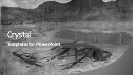  Presentation with black church - Amazing presentation theme having church black historyh - ruins of st peter's cathedral backdrop and a  colored foreground