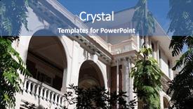  Presentation with university building - Theme featuring histroical - histroic architecture structure main building background and a  colored foreground