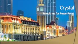  Presentation with washington dc city skyline - Amazing slide set having histroical - illuminated city waterfront downtown skyline backdrop and a  colored foreground