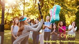  Presentation with girl teens - Presentation consisting of hit - friends watch teenage girl hitting background and a tawny brown colored foreground