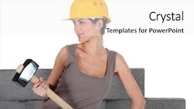  Presentation with feminine - Slides with hit brick wall - mason feminine background and a  colored foreground