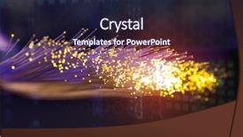  Presentation with abstract light brown - Slide set having hitech - fiber optics lights abstract background background and a  colored foreground