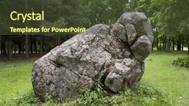  Presentation with concrete - Amazing slide deck having concrete ruins of adolf hitler' backdrop and a tawny brown colored foreground