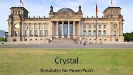  Presentation with german - Colorful slide set enhanced with hitler - german reichstag in berlin backdrop and a yellow colored foreground