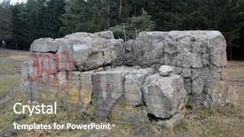 Presentation with post industrial - Beautiful slide set featuring hitler's secret command post backdrop and a gray colored foreground
