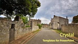 Presentation with france - Colorful slide deck enhanced with hitler - village of oradour sur glane backdrop and a violet colored foreground
