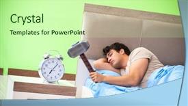  Presentation with mann has trouble - Theme enhanced with hits miss - man having trouble with his background and a  colored foreground