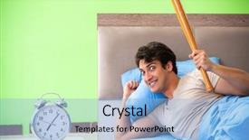  Presentation with obstructive sleep apnea - Amazing PPT layouts having hits miss - man having trouble with his backdrop and a  colored foreground