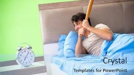  Presentation with homeless person sleep on sidewalk - Slides enhanced with hits miss - man having trouble with his background and a  colored foreground