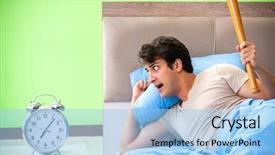  Presentation with sleep - Amazing theme having hits miss - man having trouble with his backdrop and a light blue colored foreground