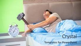  Presentation with sleep learning - Theme enhanced with hits miss - man having trouble with his background and a light blue colored foreground