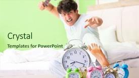  Presentation with children trouble - Presentation theme with hits miss - young man having trouble waking background and a soft green colored foreground