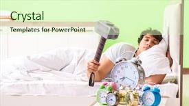  Presentation with young man holdng laptop on lap money - PPT theme having hits miss - young man having trouble waking background and a soft green colored foreground