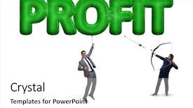  Presentation with profit - Theme enhanced with hits misses - profit concept with businessman background and a white colored foreground