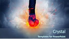  Presentation with people hold hand around globe - Presentation theme featuring hits strongly and makes fire background and a  colored foreground