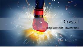  Presentation with fire phoenix - Slide deck having hits strongly and makes fire background and a  colored foreground