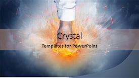  Presentation with fire - Theme with hits strongly and makes fire background and a  colored foreground