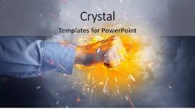  Presentation with fire - Slides enhanced with hits strongly and makes fire background and a  colored foreground