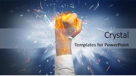  Presentation with fire - Beautiful PPT theme featuring hits strongly and makes fire backdrop and a  colored foreground