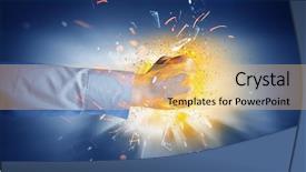  Presentation with fire suppression - Colorful presentation theme enhanced with hits strongly and makes fire backdrop and a  colored foreground