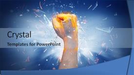  Presentation with fire extingusher - Amazing slide set having hits strongly and makes fire backdrop and a  colored foreground