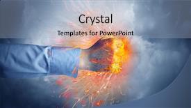  Presentation with fire detection - Amazing slide deck having hits strongly and makes fire backdrop and a light blue colored foreground