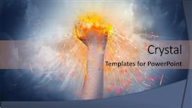  Presentation with fire on board - PPT layouts featuring hits strongly and makes fire background and a  colored foreground